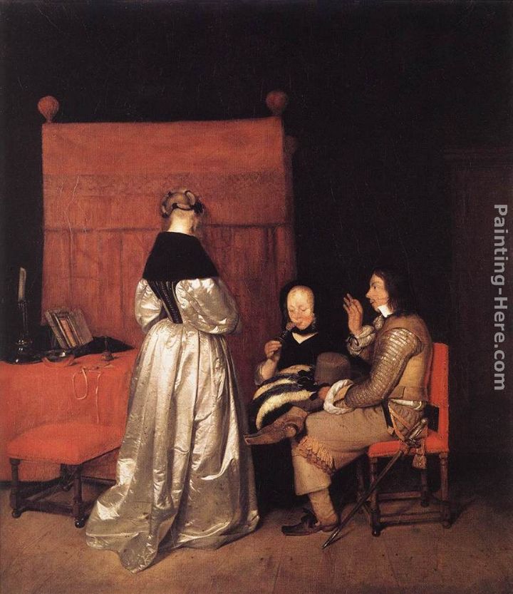 Paternal Admonition painting - Gerard ter Borch Paternal Admonition art painting